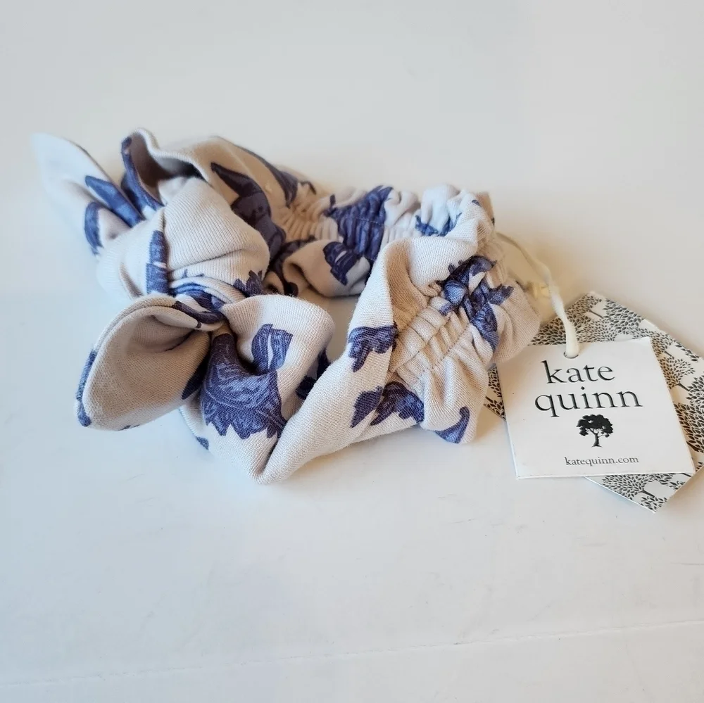 Kate Quinn Organic Cotton “Purple Dinosaur” Elastic Headband L NWT